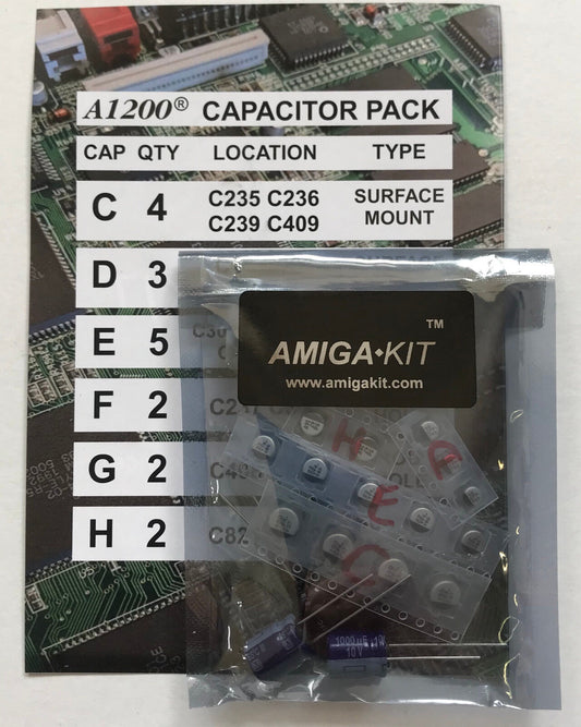 Professional Capacitor Pack for Amiga 1200 A1200 Recapping NTSC or PAL
