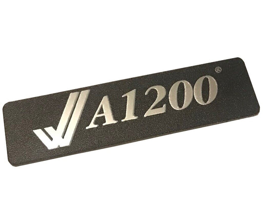 A1200 Logo Metal Case Badge Black/Silver