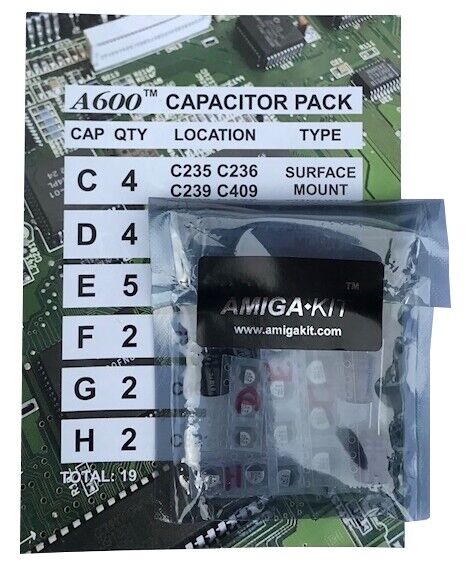 Professional Capacitor Pack for Amiga 600 A600 Recapping